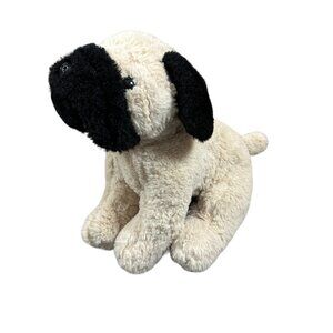 Pug Dog Plush Puppy Stuffed Animal Realistic Pet Tan Beige Black Fawn Toy 10”